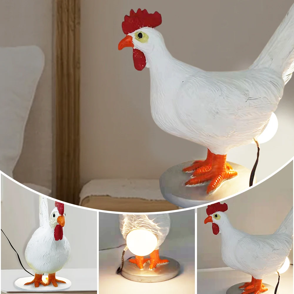 

"hens Lay Eggs"easter Decorative Night Chicken Lamp Interesting Egg Lights Simulated Animal Style Decoration for House Hen Lamp