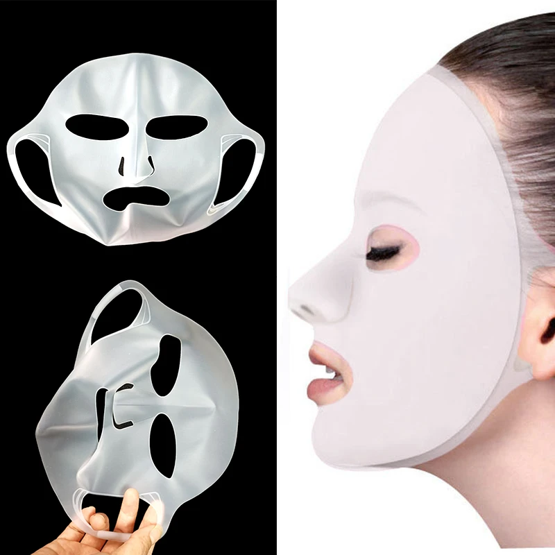 

1/2/3PCS Silicone Mask V Shape Face Firming Lifting Gel Sheet Moisturizing Anti-off Wrinkle Prevents Evaporation Skin Care