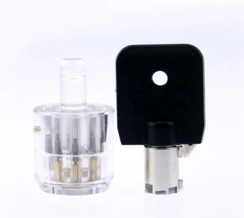 Прозрачный цилиндр с цилиндрическим замком 7-контактный замок видимый стержень