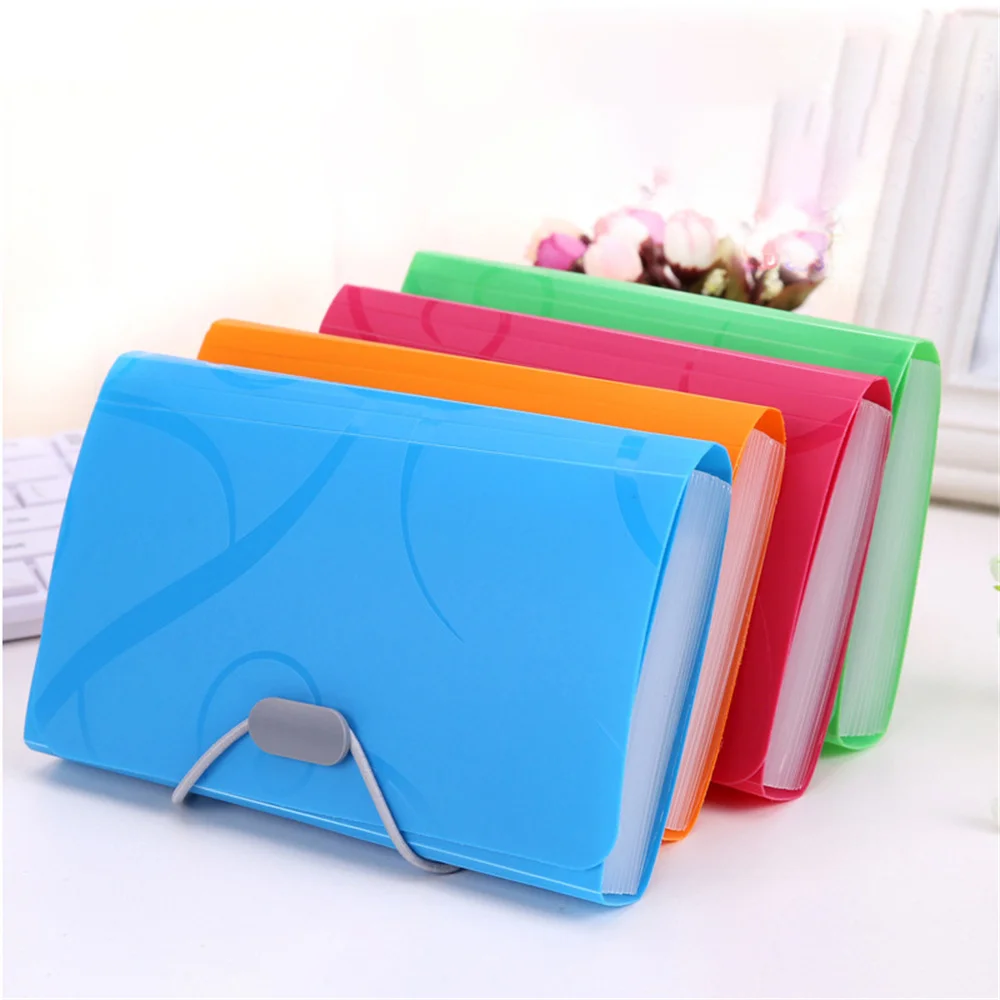 

Plastic File Folder A6 Portable Extension Wallet Bill Receipt Sorting Organizer Office Stationery Supplies Expanding File Folder