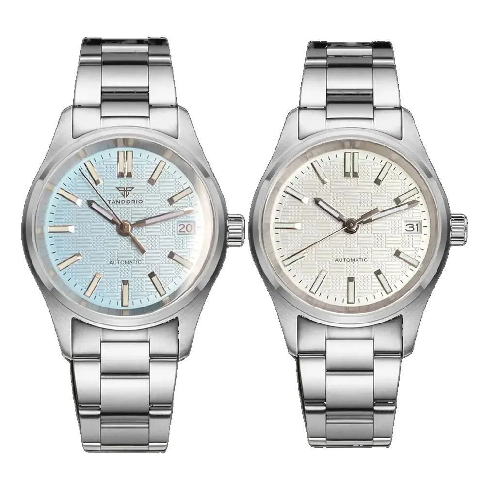 Мужские светящиеся часы тандорио с циферблатом 20 АТМ