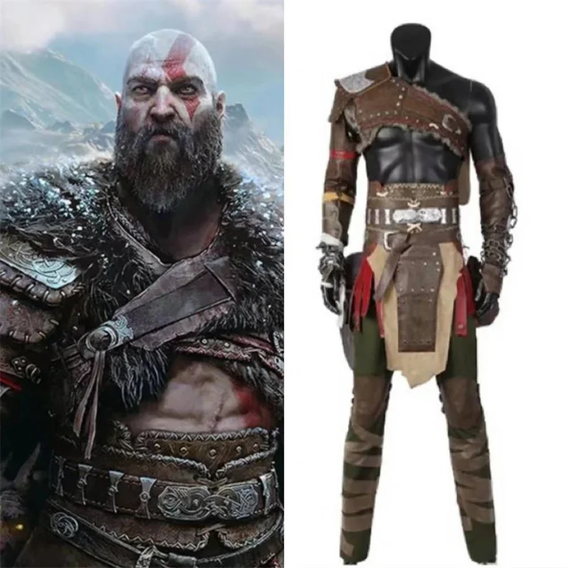 

Game God of War Kratos Cosplay Costume Halloween Male Battle Set Aldult Carnival Party Outfit