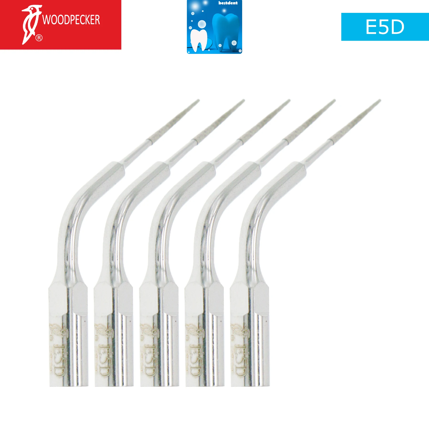 

E5D Woodpecker Dental Ultrasonic Scaler Tips Endo Perio Root Canal Fit EMS Handpiece