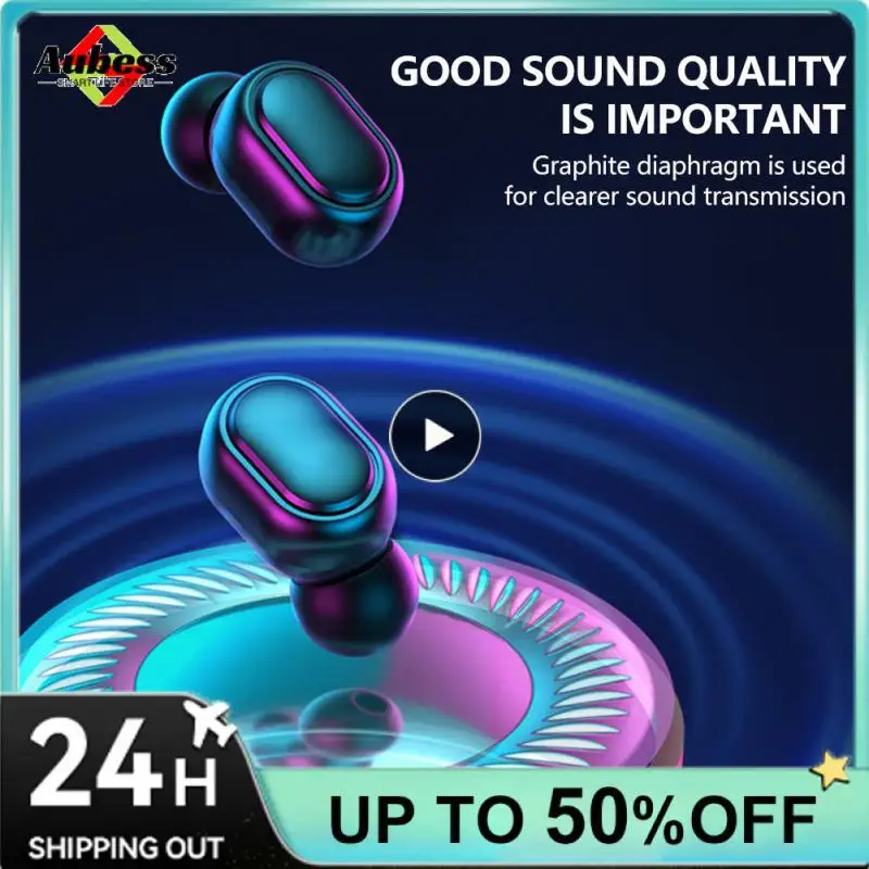 

For Iphone Wireless Earphones Led Display Waterproof 5.0 Headset Sports With Charging Bin Headset
