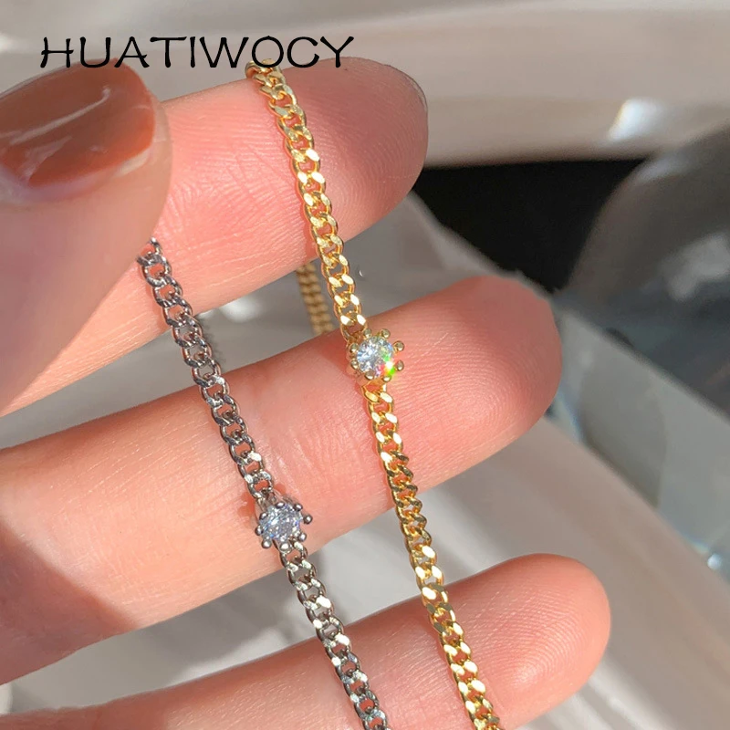 

Женский браслет с цирконом, серебро 925 пробы