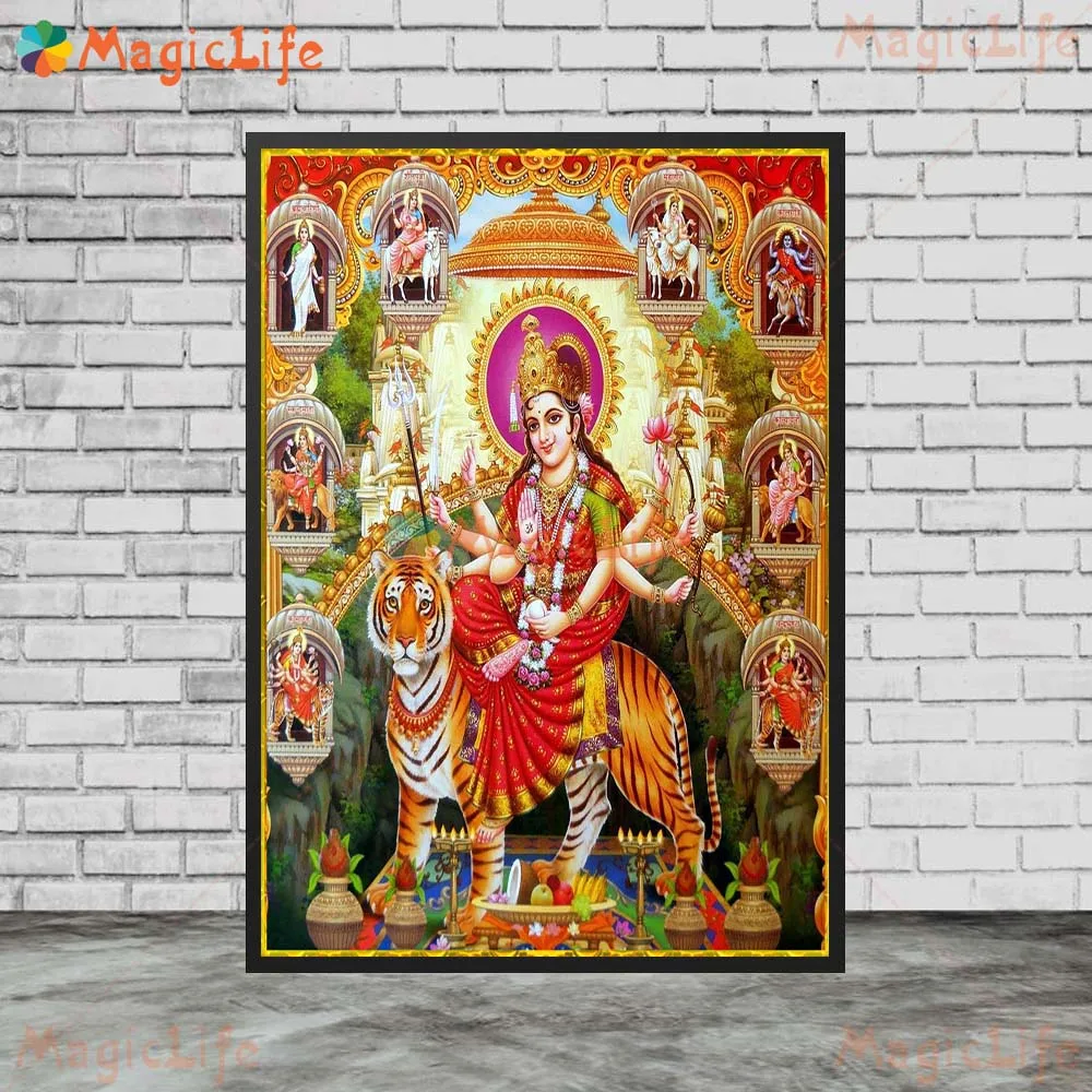 

Художественный плакат Hinduism Богиня Дурги на холсте