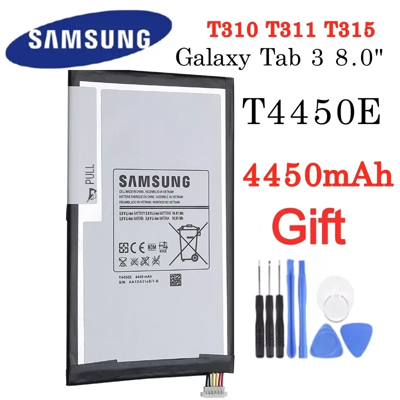 

2023NEW 100% Original Tablet Battery T4450E For Samsung Galaxy Tab 3 8.0 T310 T311 T315 SM-T310 SM-T311 SM-T315 T3110 4450mAh