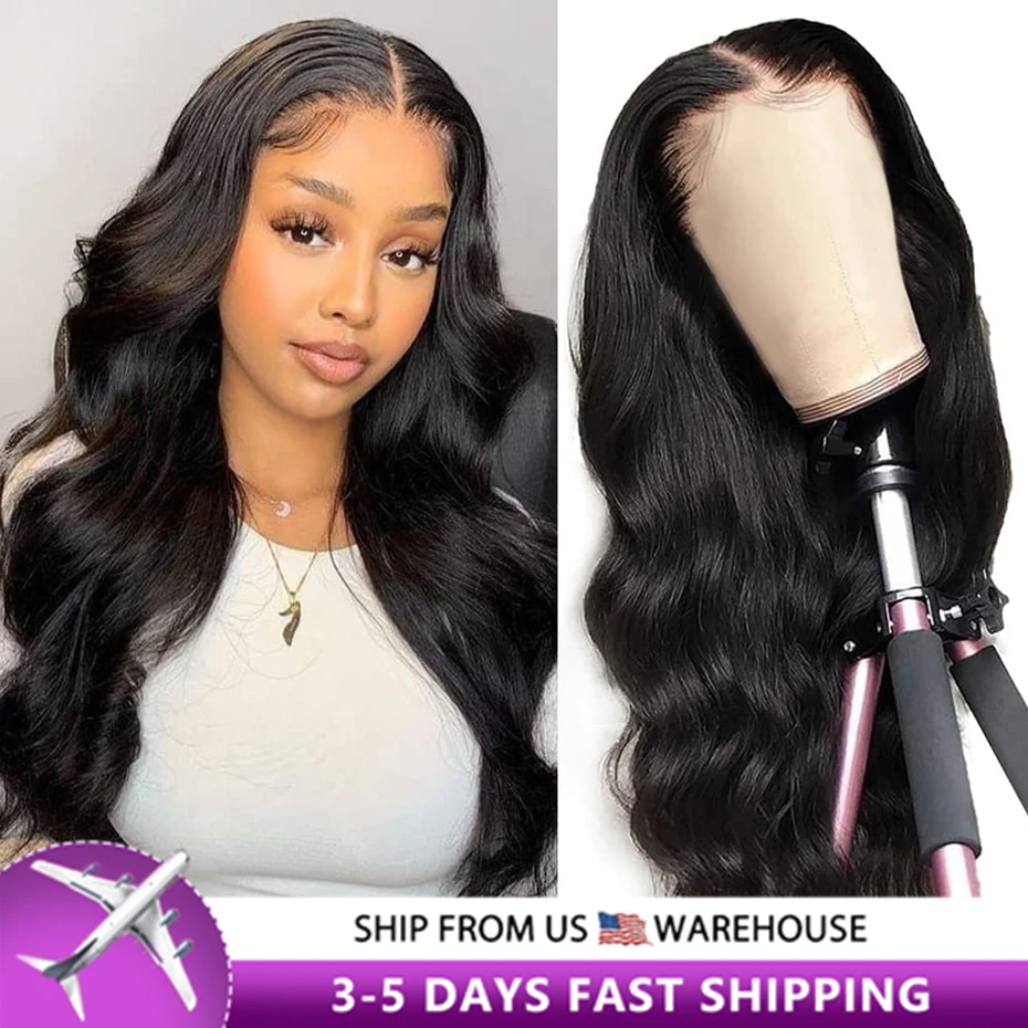 13X4 Lace Frontal Wig Body Wave Lace Front Wigs Human Hair Pre Plucked with Baby Hair Glueless 180% Density Remy Hair Wigs Bling