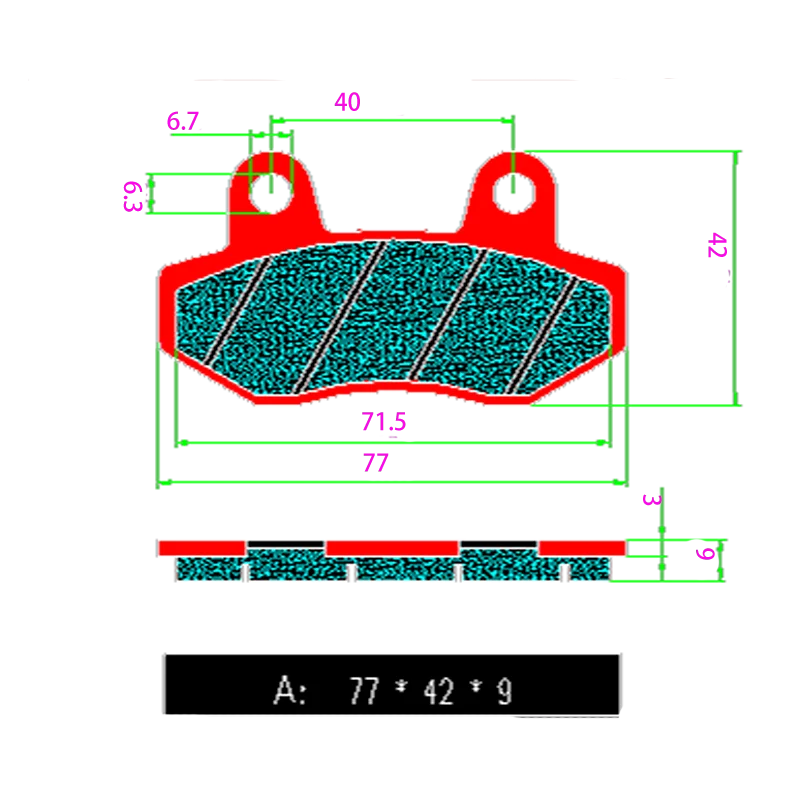 Высококачественные медные спекающие мотоциклетные передние и задние тормозные