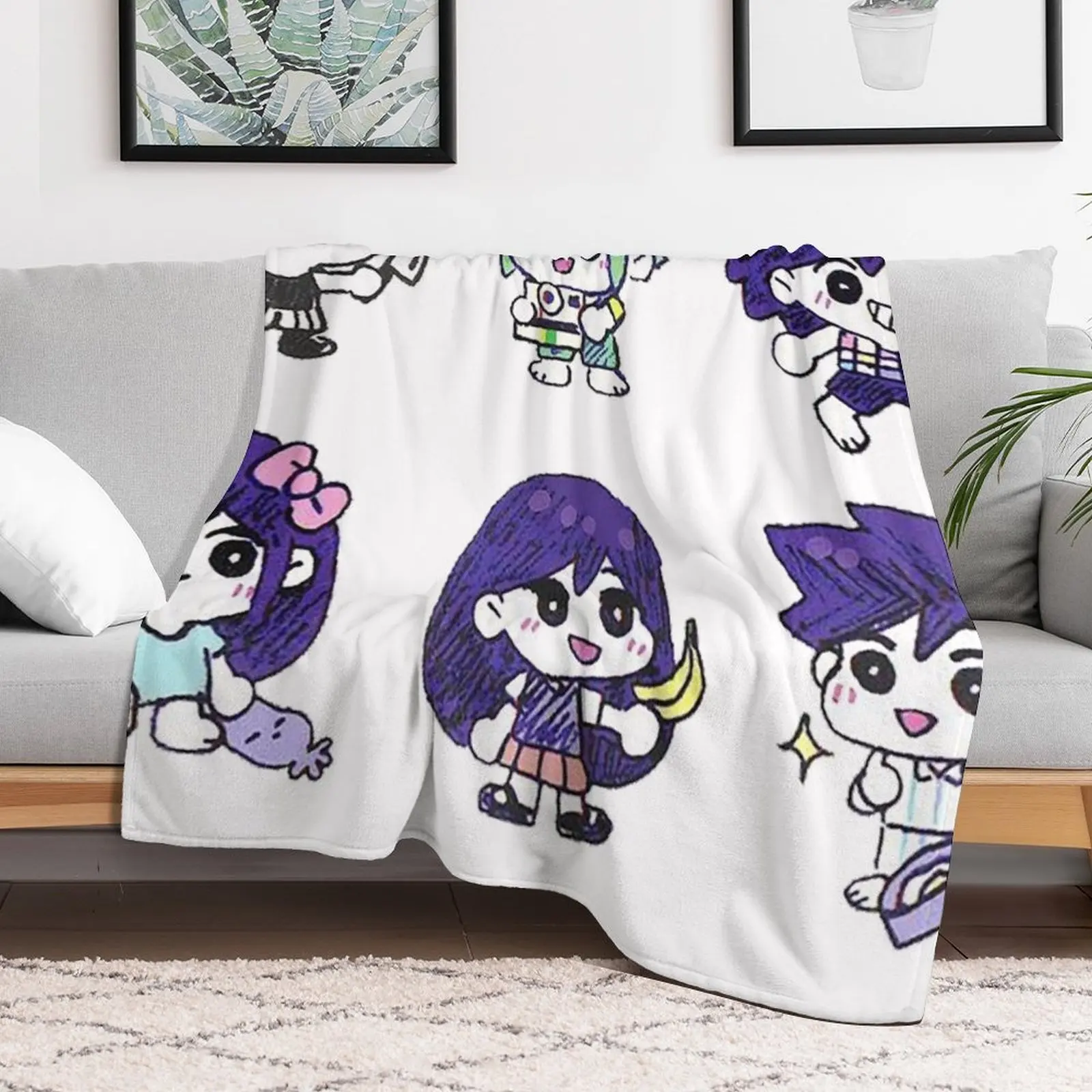 Омори Ококат Играющее одеяло диван-кровать для декоративных одеял диванов