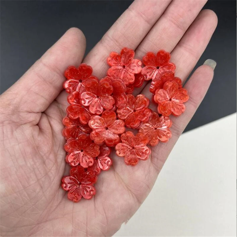 New Retro Acetic Acid 18MM Flower Beads Torus Petals Spacer Beads Charm Connectors Diy Hair Jewelry Making Resin Acessories