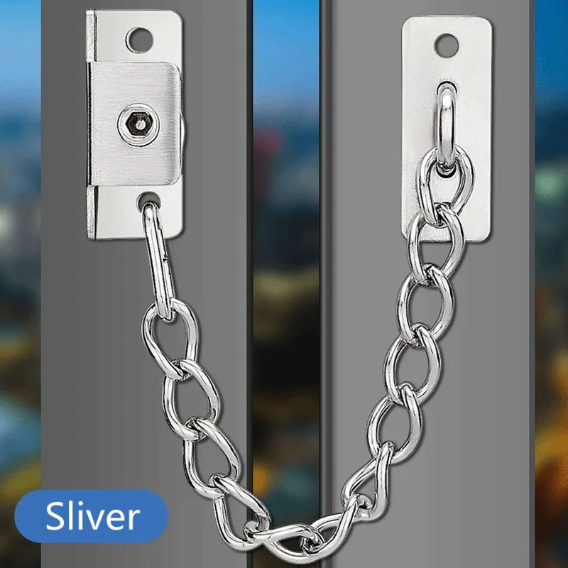 

Stainless Steel Punch-free Door and Window Anti-theft Chain Window Child Safety Protection Screen Sliding Door Bolt Lock Limiter