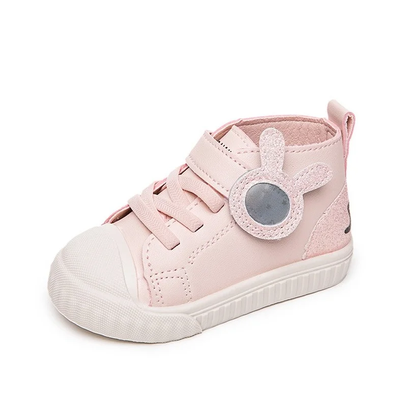 Kids Fashion Sneakers 2022 Autumn 1-3y Cute Baby Boys White Casual Shoes Girls Flat Soft First Walker Shoes Children PU Shoes