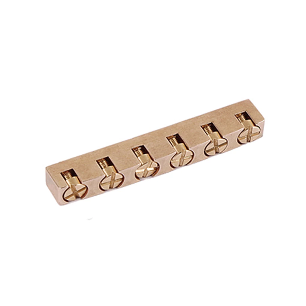 

Гайка-колокольчик для гитары, регулируемая ширина, латунные струнные гайки, 6 струн, шлицевые Запчасти для электрогитар, профессиональные а...