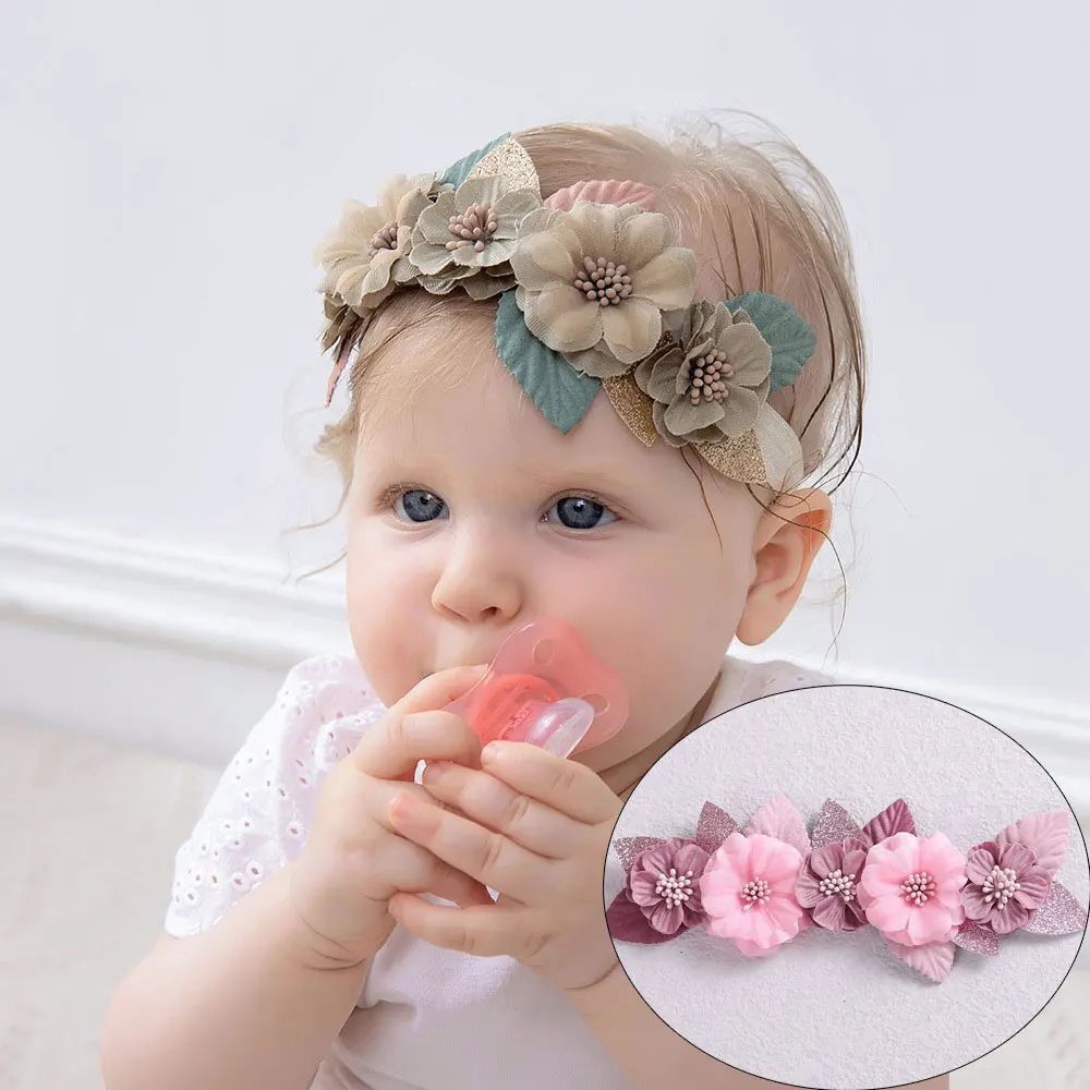 

Baby Elastic Princess Hairbands Fashion Florals Headband Newborn Child Kids Hair Accessories Photography Prop Infant Headwear