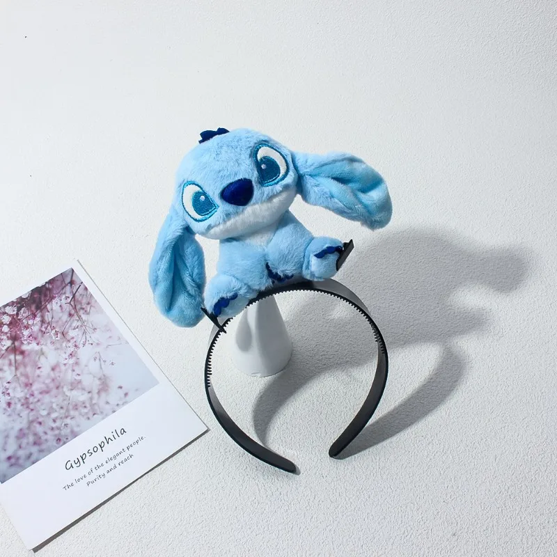 Disney Stitch плюшевая кукла обруч для волос милый мультфильм аниме мода портативный
