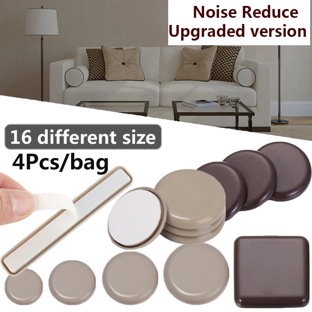 

Wear-resisting Table Sofa Self-Adhesive Bumper Easy Move Furniture Leg Slider Pads Floor Protector Slip Mat Anti Noisy