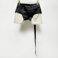 22s womens denim shorts rick waxed pants black drk pockets design streetwear pants for women owens woman clothes