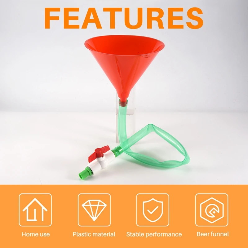 Пластиковая воронка для наполнения пива трубка вина жидкости пластиковый шланг