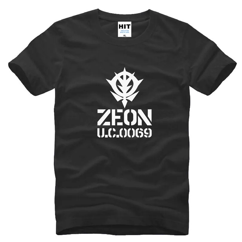 

men tshirt luxury brand Zeon UC 0069 Printed T Shirt Men Summer Short Sleeve Cotton Anime Gundam T-shirt Cartoon Tee