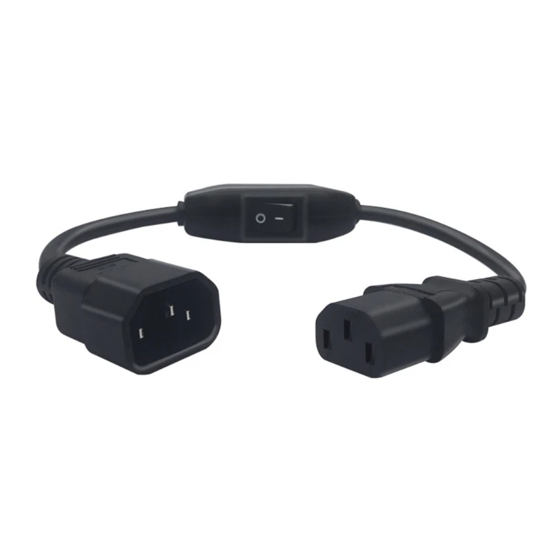 IEC320 C13–C14 Удлинительный сетевой кабель с переключателями 12-дюймовый для PDU UPS
