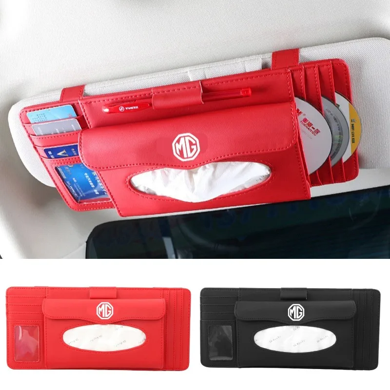 

Multifunctional Car Hanging CD Card Clip Tissue Sun Visor Storage Bag For MG MG3 MG5 MG7 TF ZR ZS ES HS EZS GS Morris 3 MG6