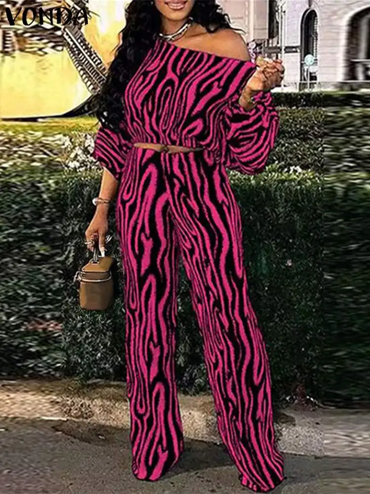 Женский брючный костюм с принтом зебры и длинным рукавом повседневные комплекты