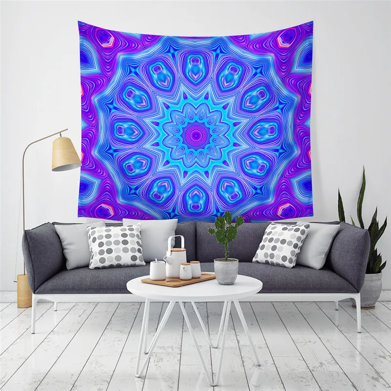 India Mandala Tapestry Wall Hanging Decor Wall Cloth Tapestries Psychedelic Hippie Night Moon Tapestry Mandala Wall Carpet images - 6