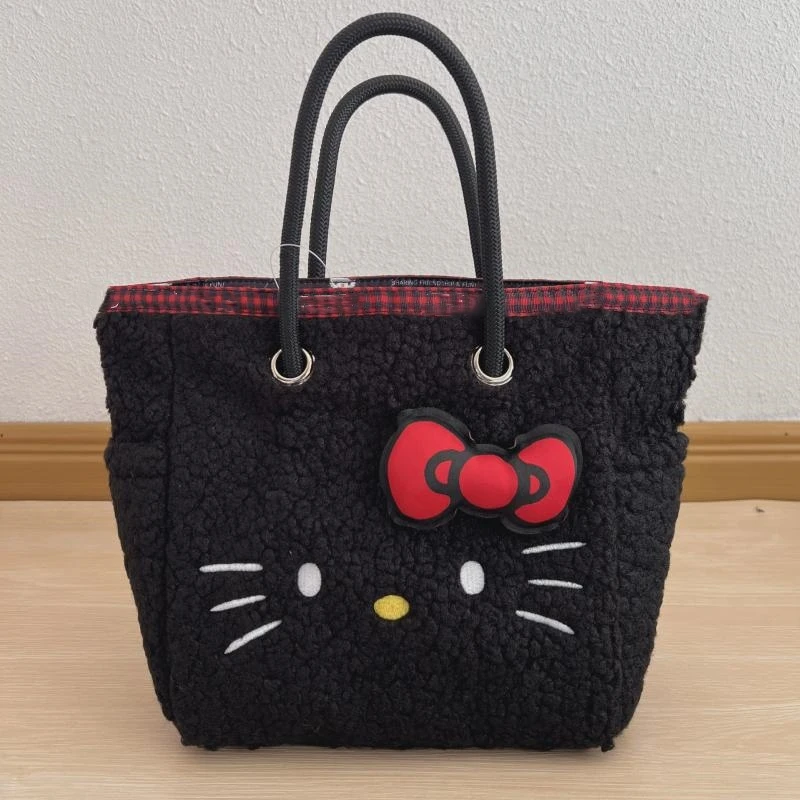 Sanrio Hello Kitty мультяшная плюшевая текстура ручная сумка на плечо подмышками легкая
