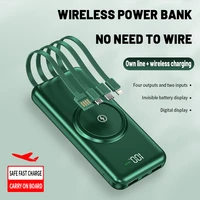 power bank 80000mah wireless charger magnetic wireless quick charging powerbank external battery for xiaomi poverbank
