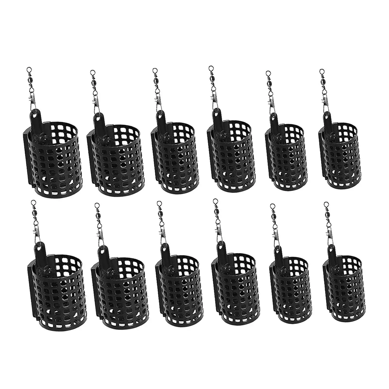 12 шт. портативная кормушка для рыбалки