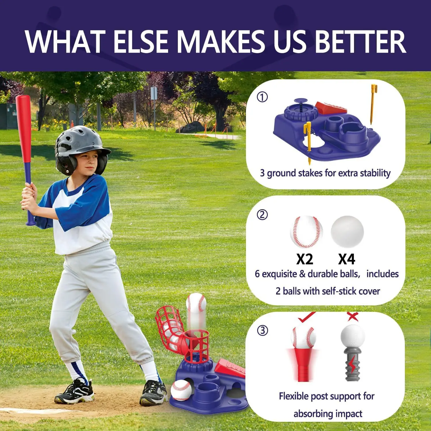 Набор для бейсбола 3 в 1 детей Nike