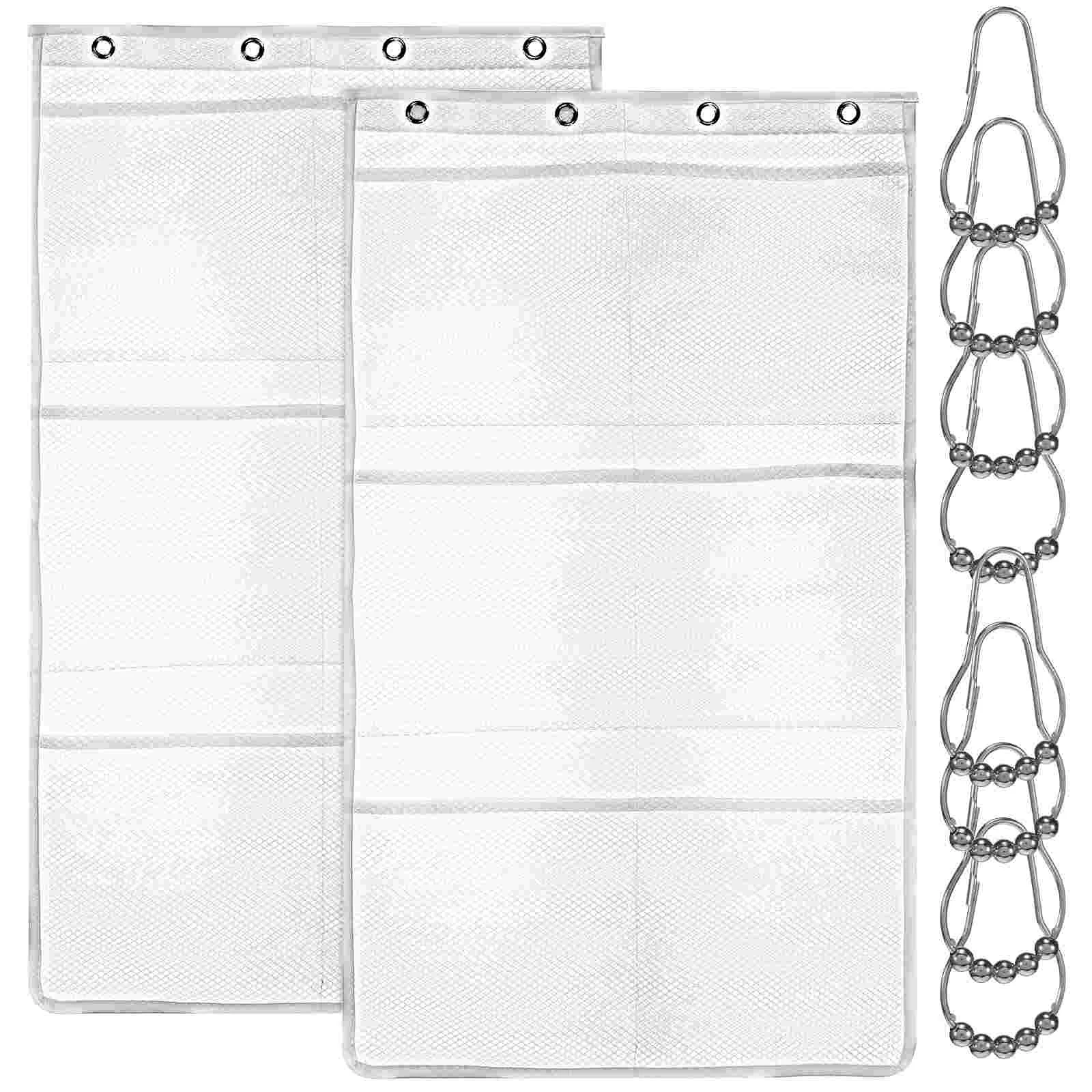 

2 Pcs Bathroom Shower Organizer Storage Bag Soap Polypropylene (pp) Mesh Portable