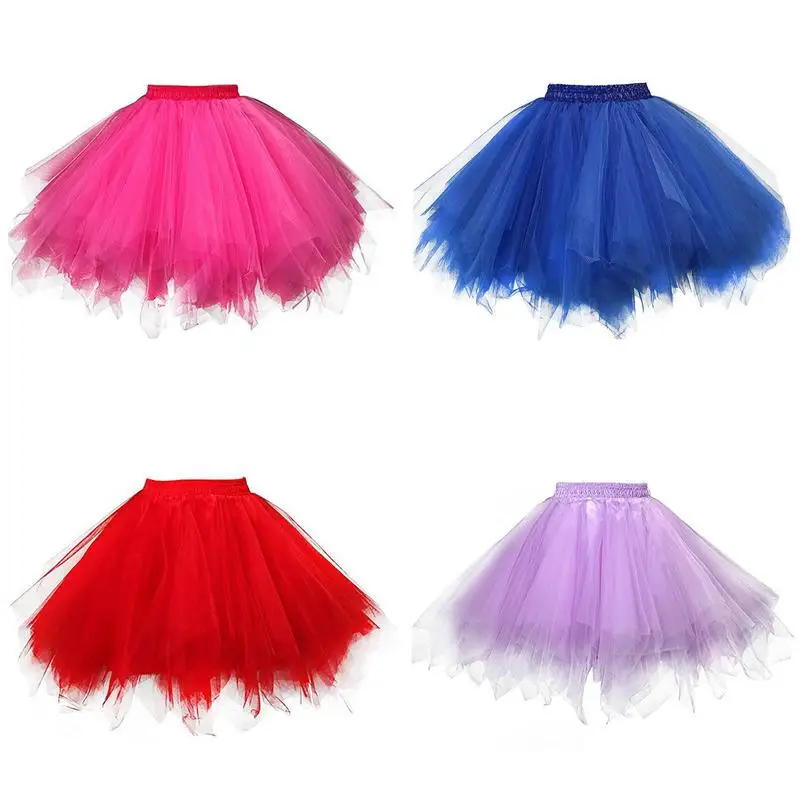 

50s Classic Women's Layered Tutu Skirt Tulle Skirt For Clubwear Carnival Cosplay Halloween Party Dance Skirts