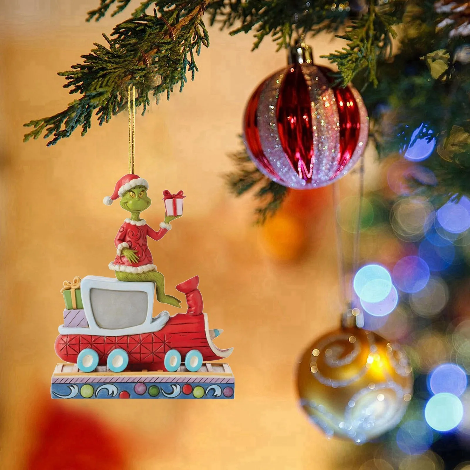 

8cm 2D the Grinch-ed Christmas Day acrylic Figure Decoration Model Toys