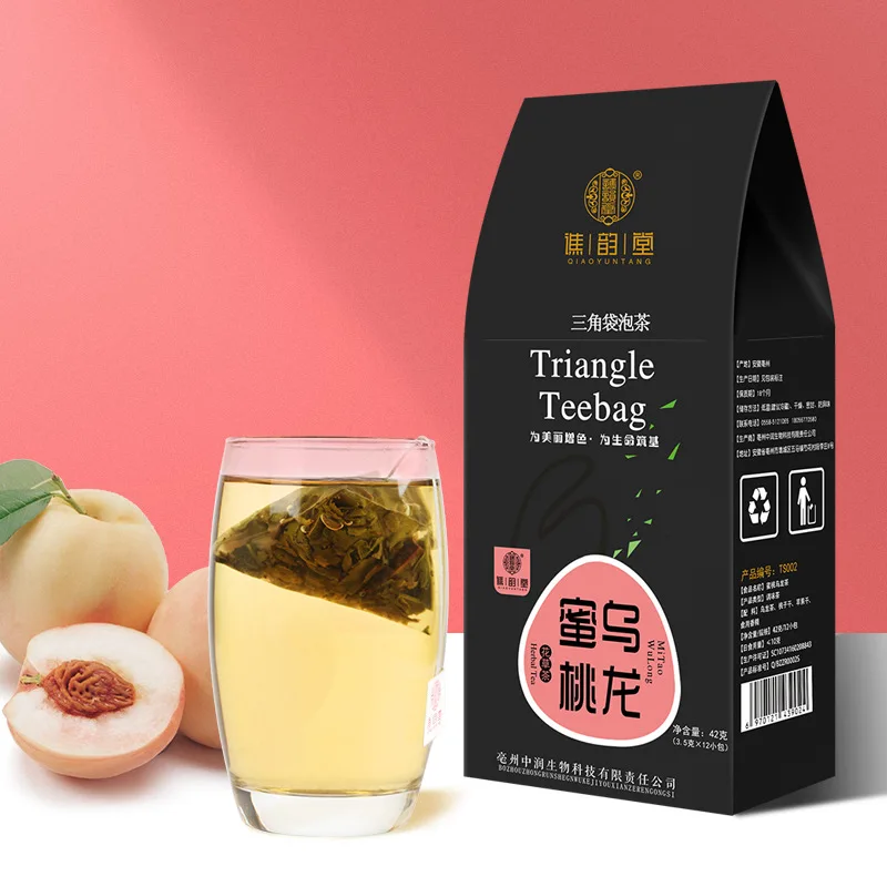 

Peach Oolong Tea 294g/84 bags Triangle Tea Bag White Peach Apple Dried Tea Healthy slimming beauty anti-aging tea no tea pot