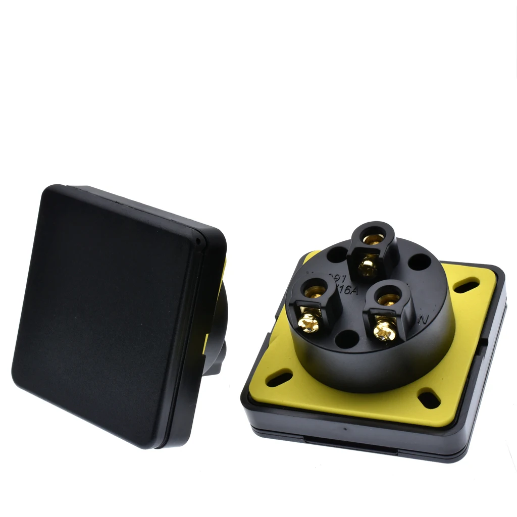 VOSORON Водонепроницаемая розетка 10/16А 250В синяя