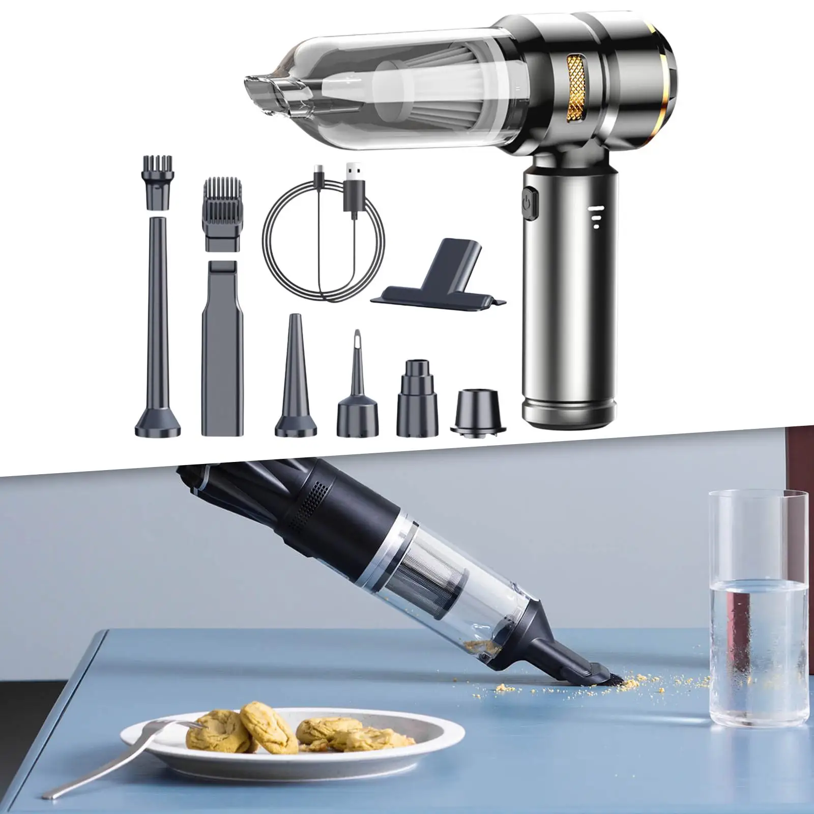 or odkurzacz samochodowy Odkurzacz do usuwania kurzu Przenośna dmuchawa powietrza Narzędzie czyszczenia samochodu dla zwierząt domowych Sofa