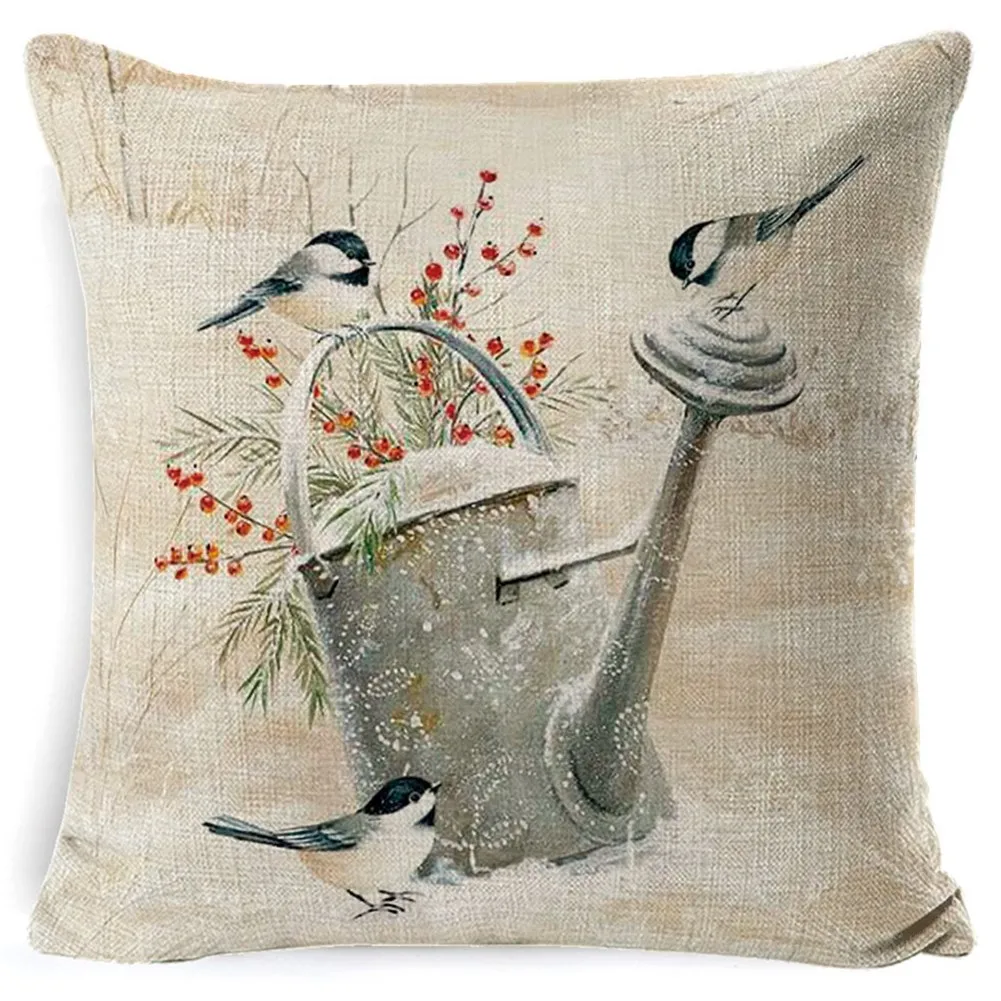 

Elk And Rabbit Cushion Cover For Sofa Linen Pillowcase 45*45cm Pillows Covers