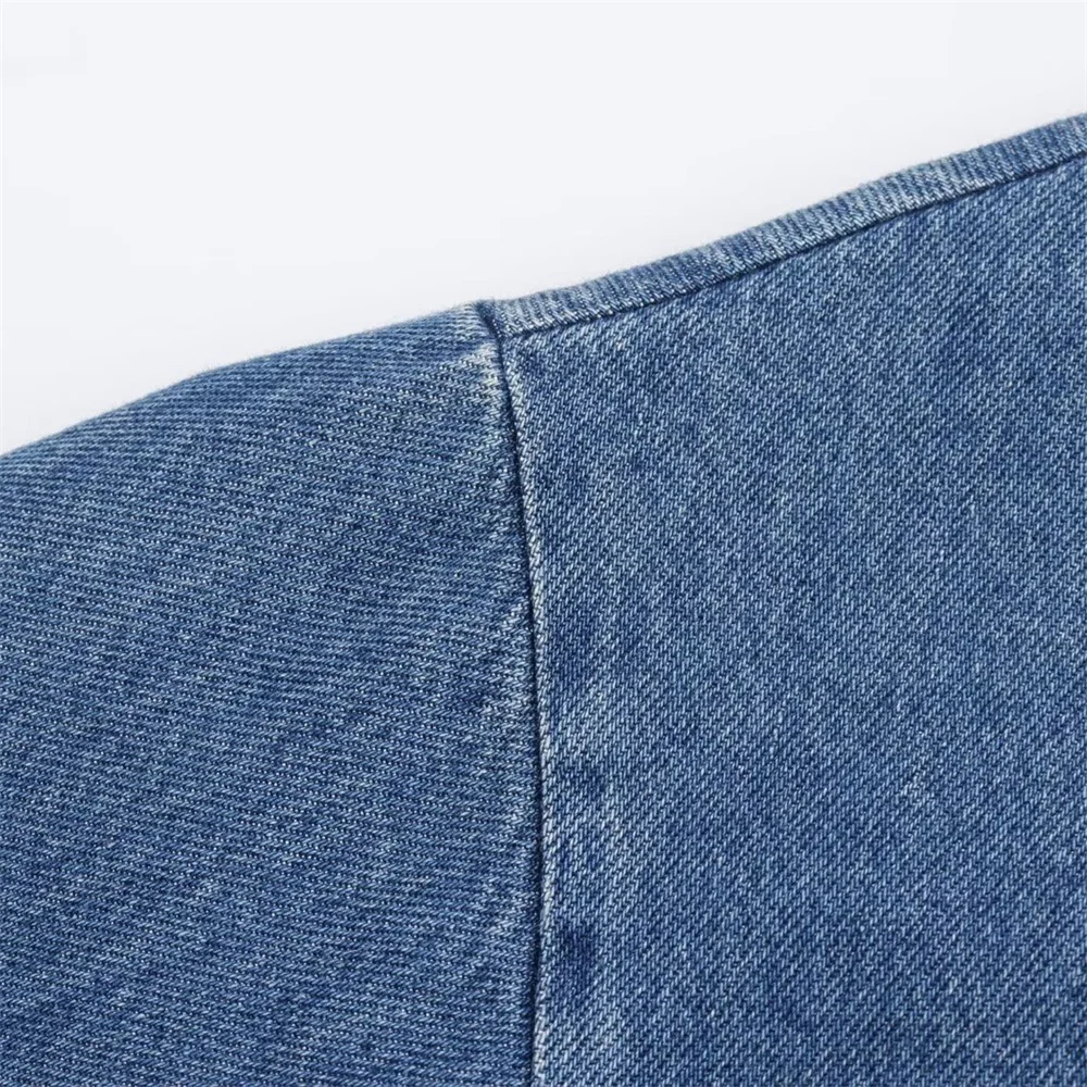 Женская джинсовая куртка с V-образным вырезом PB &amp ZA2024