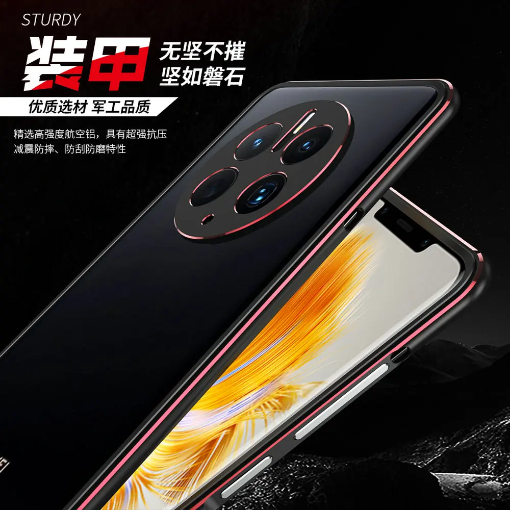 

MATE 50 PRO MATE50 Luxury Colorful Aluminum Bumper Metal Frame Lens Camera Protection Case Cover For HUAWEI MATE 50 PRO Funda