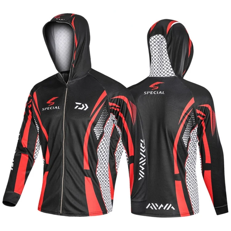 

New IMen A Fishing Clothing Long Sleeve Jacket With Hood Sunproof Breathable Coat Fishing Shirt Climbing Fishing Clothe