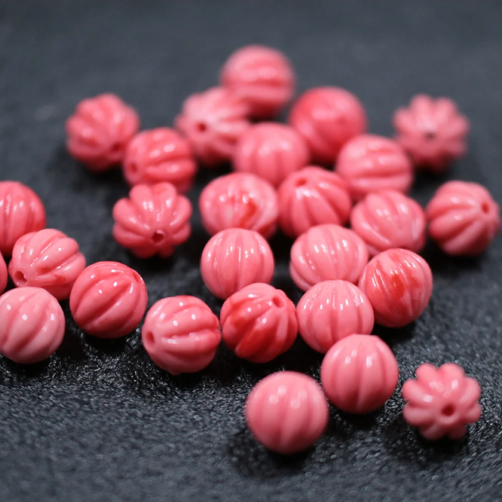 

10pcs/lot Imitation Natural Stone Pumpkin Resin Beads Charms Bracelet Necklace Supplies For DIY Jewelry Making Accessories