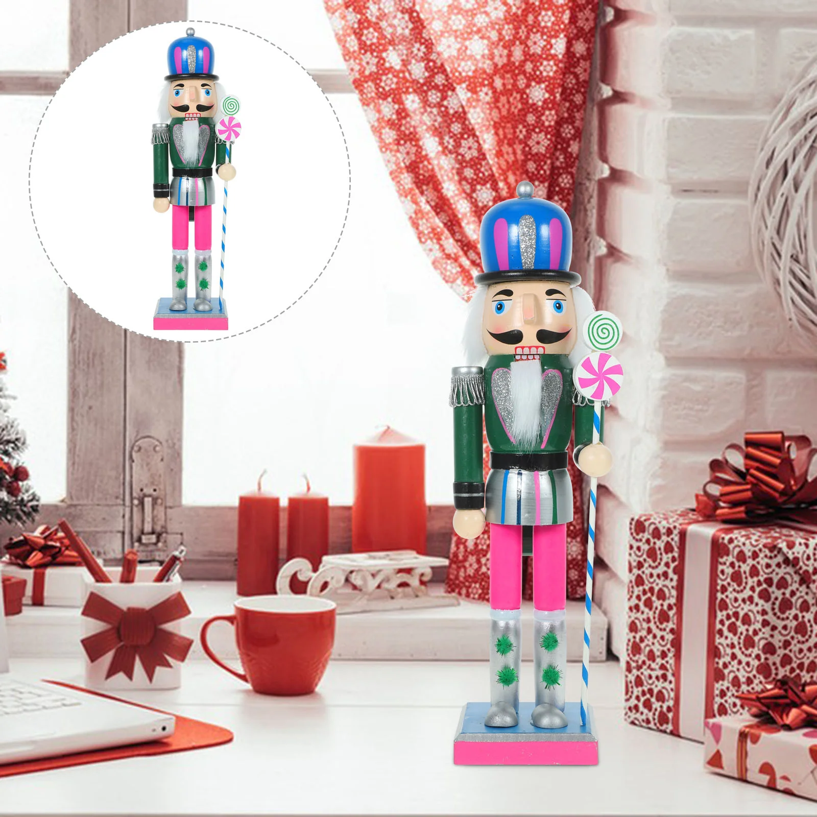

Toy Wood Nutcracker Craft Nutcrackers Christmas Decorations Xmas Party Indoor Ornament Outdoor Small Figures