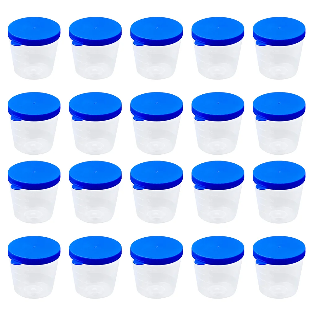 

100pcs 40ml Plastic Specimen Cups Urine Container Sample Cups for Laboratory