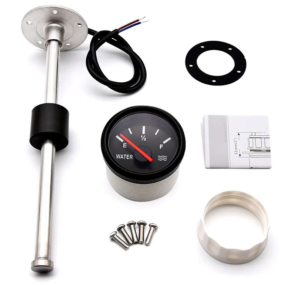 52mm Water Level Gauge with Sensor 0~190 ohm Boat Car Fuel Sender Unit Sensors 150mm 200mm 250mm 300mm 350mm | Автомобили и