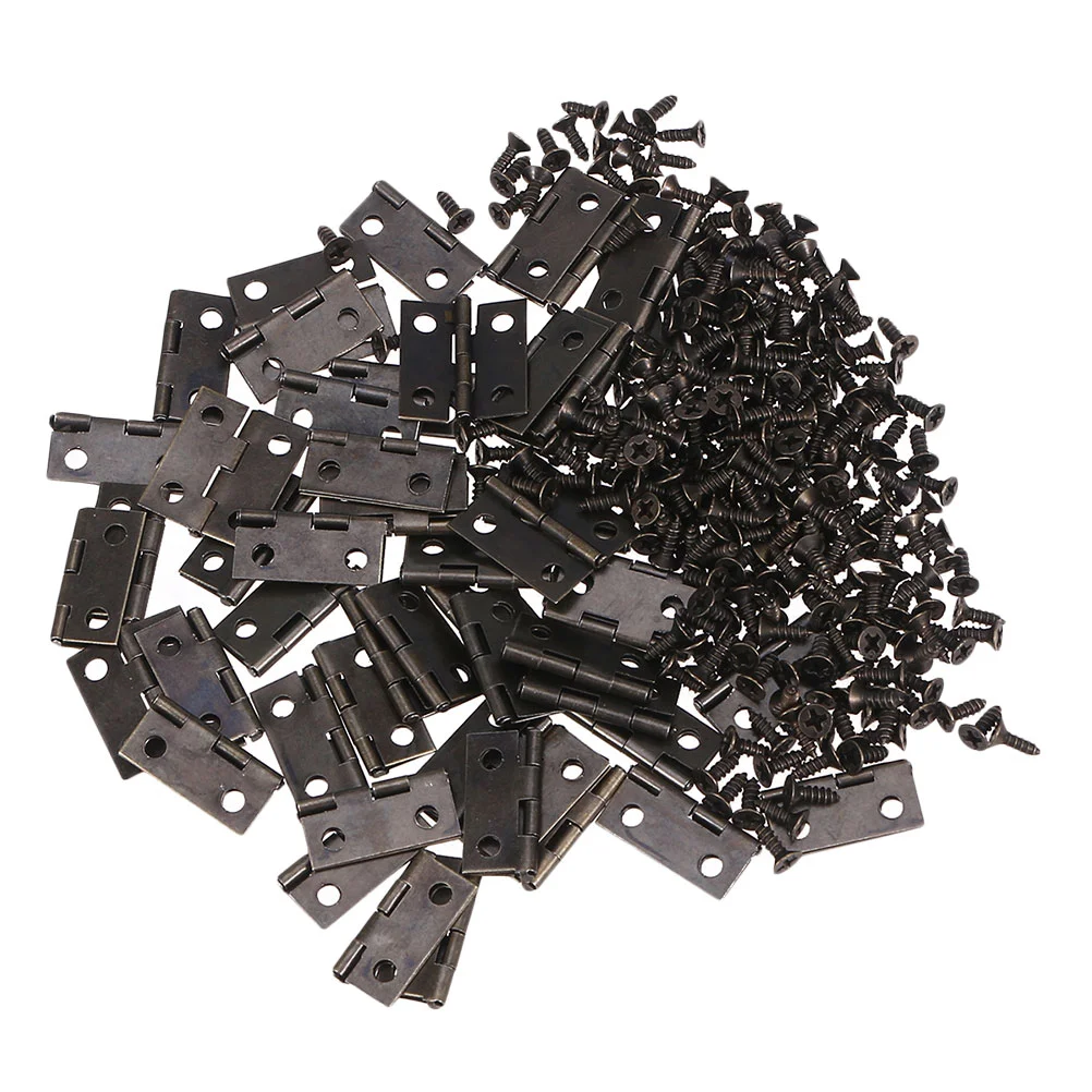 

1 Set of Hinges and Screws Hinges and Screws Sets Box Accessories Case Hinges for Jewelry Box DIY Case