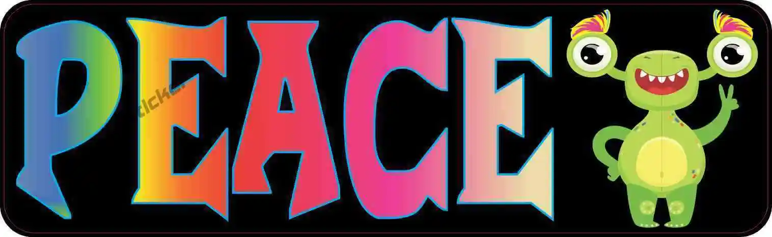 

Car Stickers funny Peace Alien Camper Bumper Sticker Car Window Truck Door Vinyl Decal Funny Waterproof Sticker Decal Styling