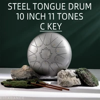 tongue drum 10 inch 11 tones steel drums c key yoga meditation music healing percussion instruments musical with accessories