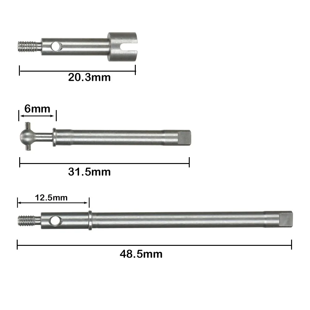 

For Axial 1/24 Scx24 Axi00004 Axi0005 B17 90081 Rc Car Parts Metal Stainless Steel Front And Rear Axle Cvd Drive Shaft Kit